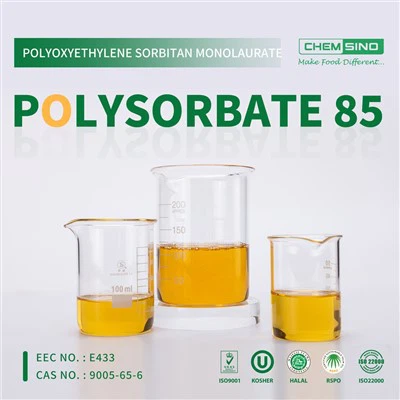 Polysorbate 85: An Eiblitheoir a Chaithfidh a bheith ann Le haghaidh Foirmlithe Leachtacha Tionscail CAS UIMH.9005-70-3